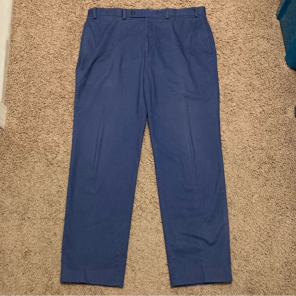 Lauren Ralph Lauren Womens Dress Pants Size P 36W x 32L Blue Pleated Slacks